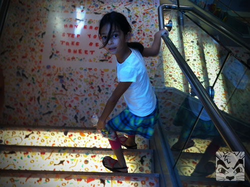 Dylan's Candy bar. There's candy in the stairs, Mommy!