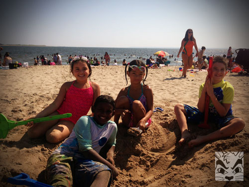The kids at Manhattan Beach